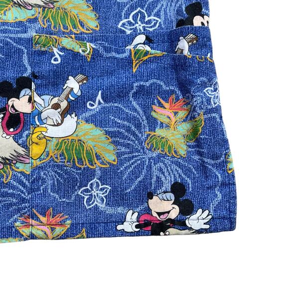 Disney Fab Four Tropical Hawaiian 4-Pocket Scrub Top Sz M - Picture 4 of 10
